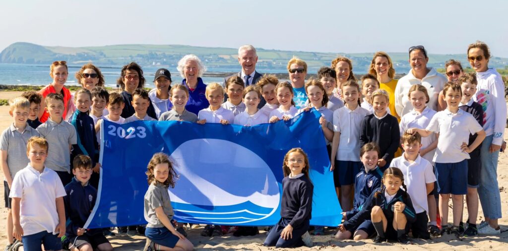 Clonea residents with their Blue Flag award in 2023