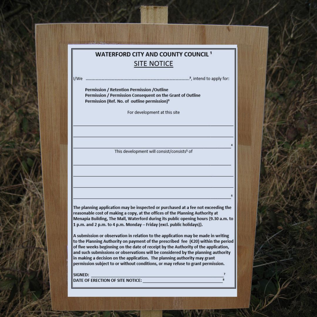 Example of a Site Notice
