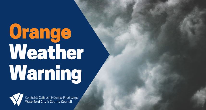Storm Kathleen - Orange Wind warning issued for Waterford