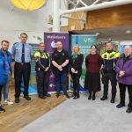 Lucy Bosch, SETU SU Welfare Office, Corey Shanahan, SETU SU , Inspector Shay Keevans, Sgt. Maureen Neary, Mark Dunne, SETU SU President, Julie Walsh, Waterford City and County Council, Katie Walsh Waterford City and County Council, Garda Darragh Mc Sweeney and Jim Gordan, Purple Flag Chair