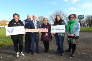 Metropolitan Mayor of Waterford, Cllr. Joe Kelly is pictured with Susan O'Neill, Waterford Youth Reach, Ferris Alexander, Waterford Youth Reach, Brianna Byrne, Waterford Youth Reach, Jim Farnan, Age Friendly Waterford and Noreen McGrath, OPC.