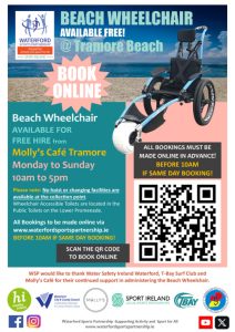 Beach Wheelchair available Tramore poster 