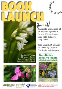 Poster for the launch of Non-Invasive plants by Dr. Fran Giaquinto and Phoebe O'Brien
