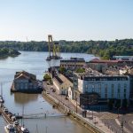 HEBO Lift 9 floating crane being towed by Dutch Power barge into Waterford Harbour