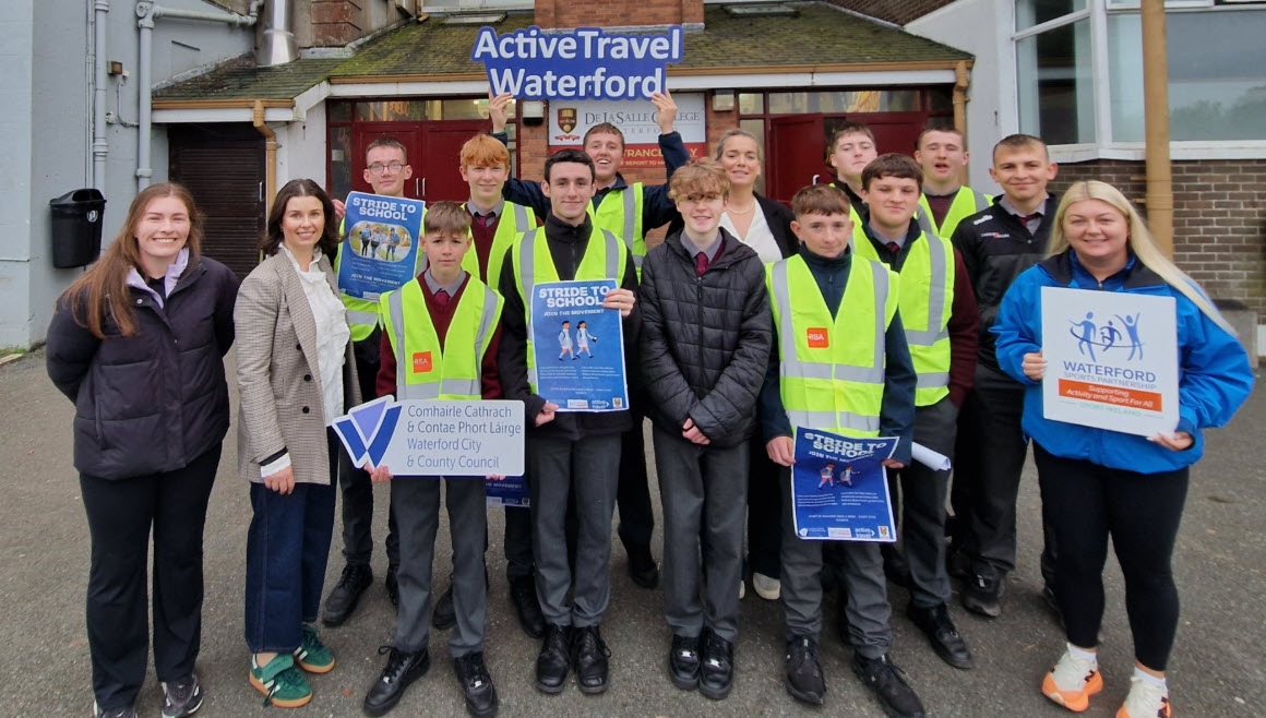 Stride to School Active Travel initiative launched at De La Salle College, Waterford City