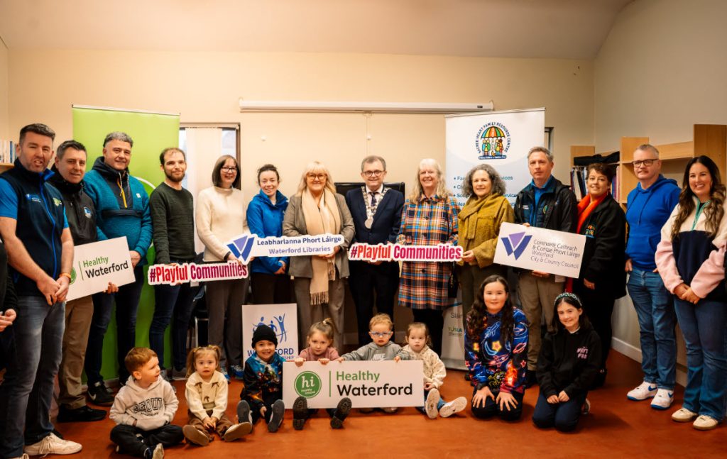 Mayor of Waterford City and County, Cllr. Seamus Ryan at the launch of Playful Communities initiative for 2026 at Sacred Heart Family Resource Centre.